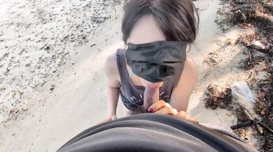 sex-vlog第三部，私人海滩大胆露出，回酒店激情做爱到潮吹