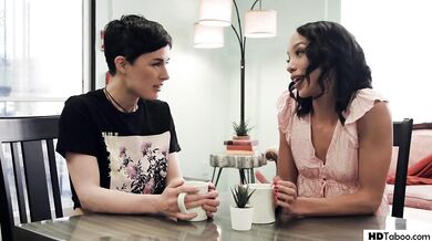 PURE TABOO Tricky Lesbian Saves An Ebony - Olive Glass And Alexis Tae