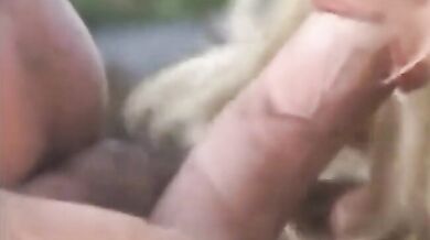 Blonde American MILF Teri Weigel's Outdoor Blowjob
